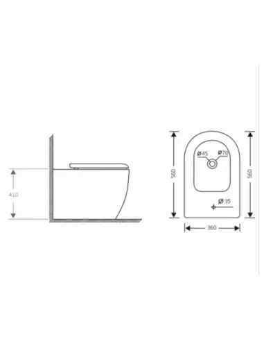 Биде Q-Тap Jay White QT07443375W, 560х360х410 мм, напольное