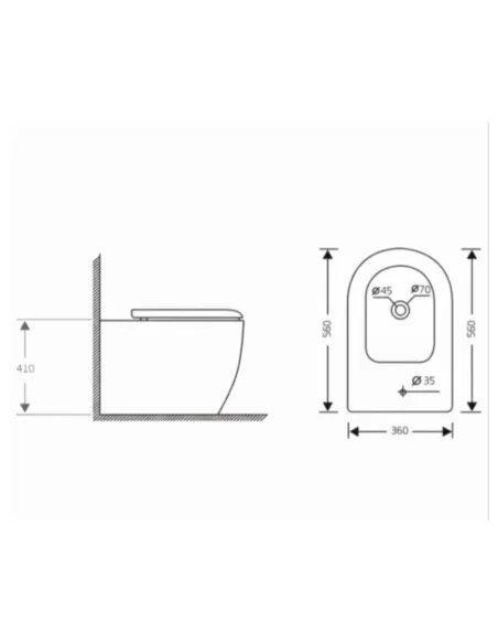 Біде Q-Тap Jay White QT07443375W, 560х360х410 мм, підлогове