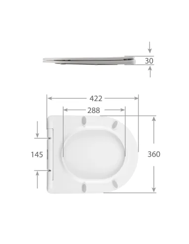 Сидіння для унітазу Q-Tap Quick Release QTSC179W48699, мікроліфт