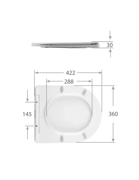 Сиденье для унитаза Q-Тap Quick Release QTSC179W48699, микролифт