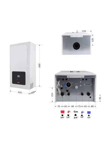 Газовий котел Airfel Optimum Premix A2CPX036EARU 36 кВт двоконтурний, конденсаційний