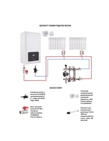 Газовый котел Airfel Optimum Premix A2CPX036EARU 36 кВт двухконтурный, конденсационный