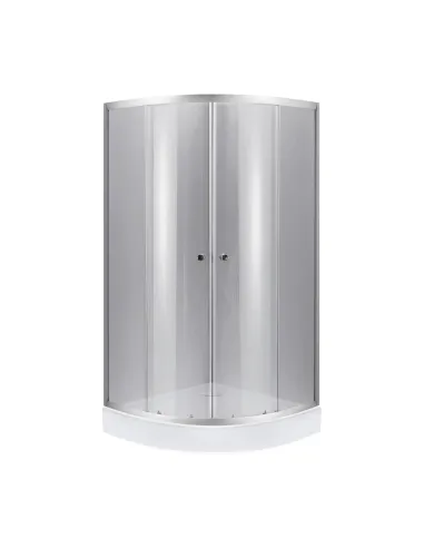 Душевая кабина с низким поддоном Lidz Latwa SC90x90.SAT.LOW.DGR, полукруглая