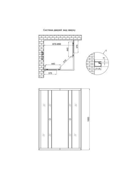 Душевая кабина без поддона Lidz Wawel SC90x90.SAT.LOW.DGR, квадратная