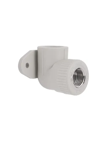 Кут 90 Blue Ocean PPR ф25х1/2 дюйми для поліпропіленових труб, з кріпленням до стіни