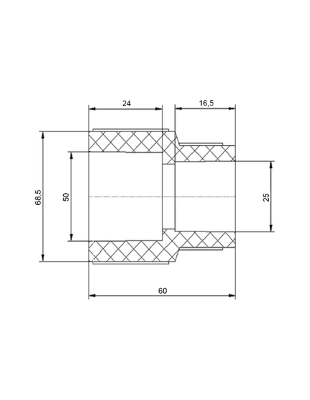 Муфта редукційна Blue Ocean PPR 50х25 мм для поліпропіленових труб