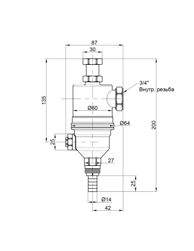 Самопромывной фильтр Icma 747 3/4 дюйма с магнитом, для горячей воды