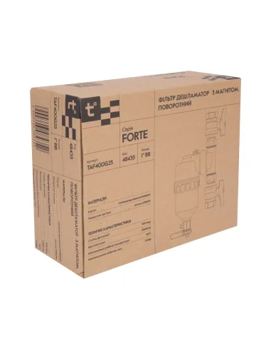 Фильтр-дешламатор Thermo Alliance Forte TAF400G25 1 дюйм с магнитом, для котла, поворотный