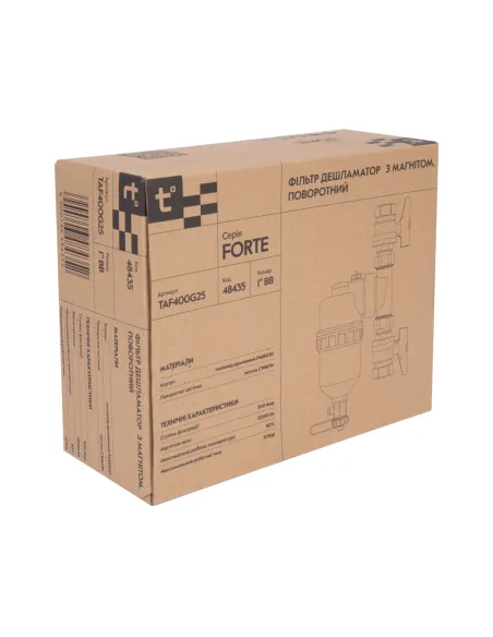 Фильтр-дешламатор Thermo Alliance Forte TAF400G25 1 дюйм с магнитом, для котла, поворотный