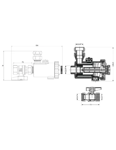 Фільтр-дешламатор Thermo Alliance Forte TAF420G20 3/4 дюйми з магнітом, для казана, кутовий