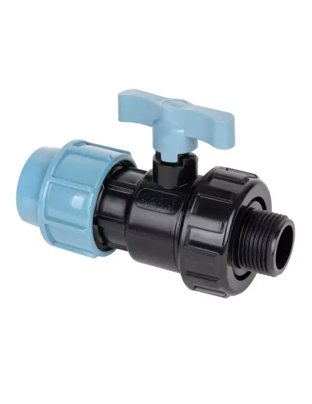 Кран шаровой ITAL ПЭ 25х3/4 дюйма наружная резьба, для полиэтиленовых труб
