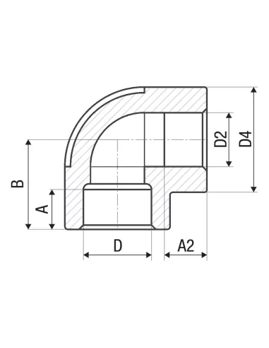 Кут 90 редукційний ITAL 32х20 мм для поліпропіленових труб