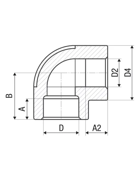 Кут 90 редукційний ITAL 32х25 мм для поліпропіленових труб