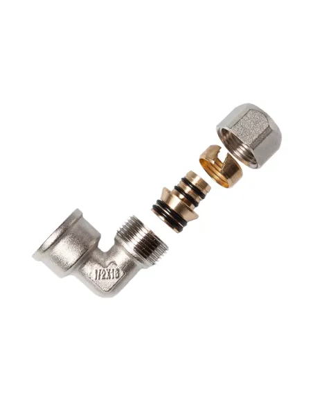 Уголок 90 ITAL РВ 20х1/2 дюйма, для металлопластиковых труб