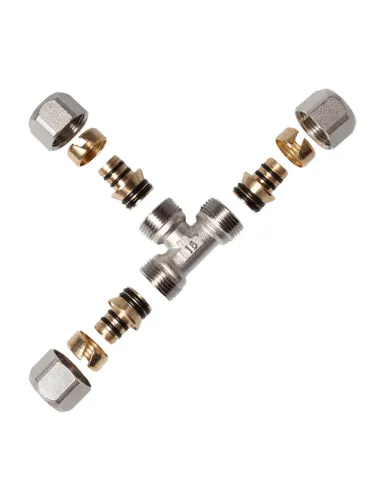 Тройник ITAL 20х20х20 мм, для металлопластиковых труб