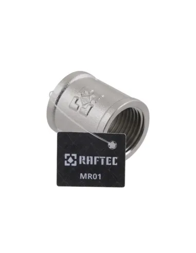 Муфта Raftec MR01 DN15 ВВ 1/2 дюйма, латунна нікельована