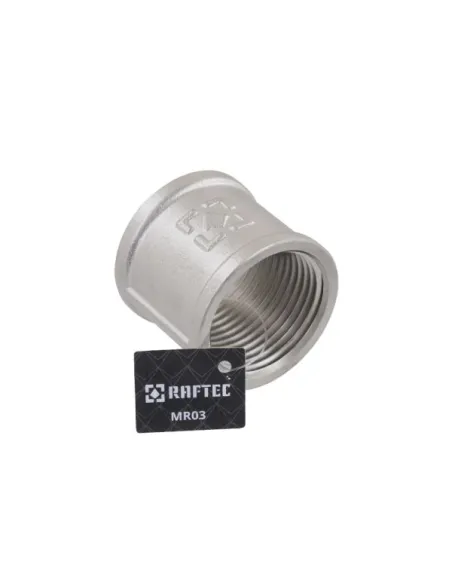 Муфта Raftec MR03 DN25 ВВ, 1 дюйм, латунная никелированная