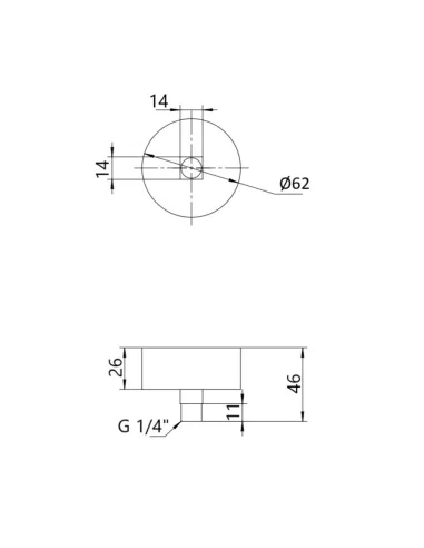 Торцевий манометр Thermo Alliance Forte TAF170G4B 4 Бар, рідконаповнений