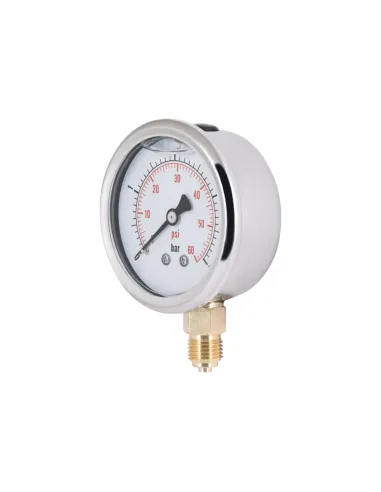 Торцевой манометр Thermo Alliance Forte TAF170G4B 4 Бар, жидконаполненный