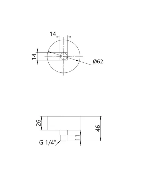 Торцевой манометр Thermo Alliance Forte TAF170G6B 6 Бар, жидконаполненный