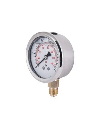 Торцевой манометр Thermo Alliance Forte TAF170G10B 10 Бар, жидконаполненный