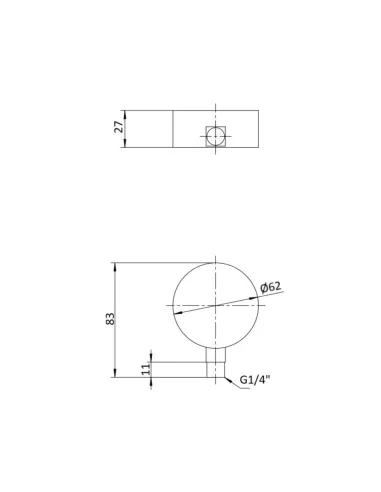 Торцевий манометр Thermo Alliance Forte TAF171G6B 6 Бар, рідконаповнений