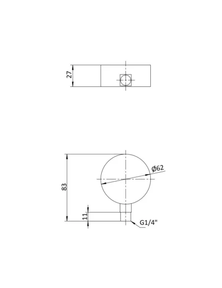 Торцевий манометр Thermo Alliance Forte TAF171G6B 6 Бар, рідконаповнений