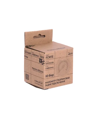 Торцевой манометр Thermo Alliance Forte TAF171G10B 10 Бар, жидконаполненный