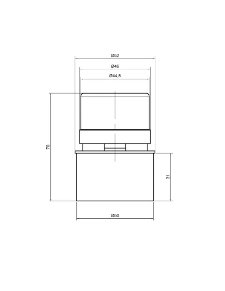 Заглушка TA Sewage PPR SD00034568 50 мм для внутрішньої каналізації, з повітряним клапаном