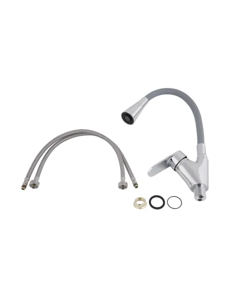 Смеситель для кухни с гибким изливом Lidz Tani 007F3 LDTAN007F3GCR31869 серый