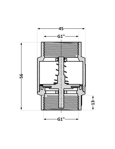 Обратный клапан Thermo Alliance Standart TAS240W25 1 дюйм, подрывной