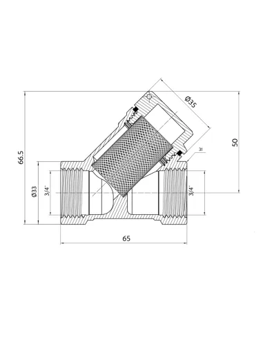 Фільтр грубого очищення Thermo Alliance Standart TAS125G20 3/4 дюйми, для газу