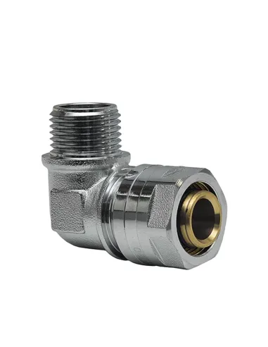 Уголок Raftec UN-2001 ф 20х1/2 дюйма, НН, разборный, для металлопластиковых труб