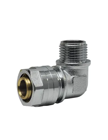 Уголок Raftec UN-2001 ф 20х1/2 дюйма, НН, разборный, для металлопластиковых труб