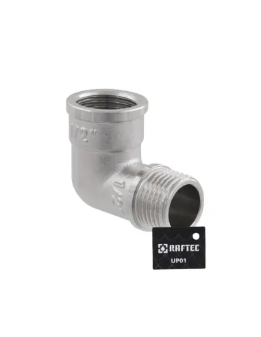 Уголок никелированный Raftec UP01 DN15, 1/2 дюйма, ВН, резьбовой