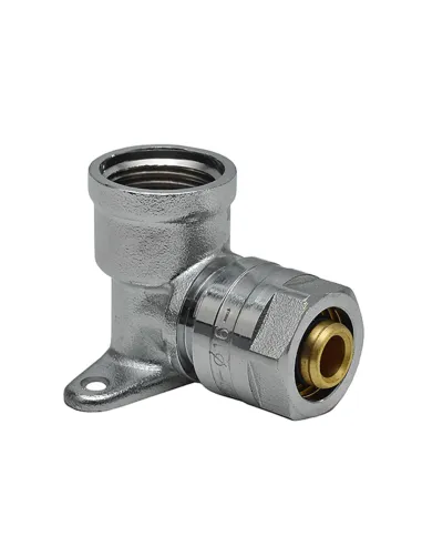 Уголок Raftec UVL-1601 ф 16х1/2 дюйма, ВВ, разборный с ушками, для металлопластиковых труб