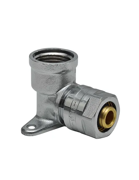 Уголок Raftec UVL-1601 ф 16х1/2 дюйма, ВВ, разборный с ушками, для металлопластиковых труб