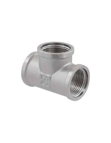 Тройник Raftec PN40 ВВВ 3/4 дюйма латунный, никель