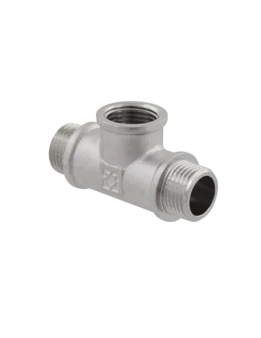 Трійник Raftec PN40 НВН 1/2 дюйми латунний, нікель