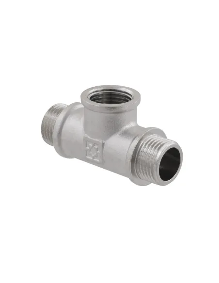 Тройник Raftec PN40 НВН 1/2 дюйма латунный, никель