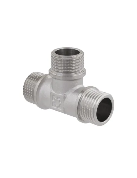 Тройник Raftec PN40 ННН 1/2 дюйма латунный, никель