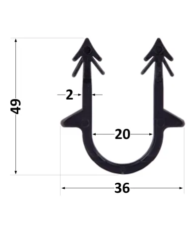 Гарпун-скоба Thermo Alliance 50 мм для кріплення труби теплої підлоги, упаковка 300 шт.