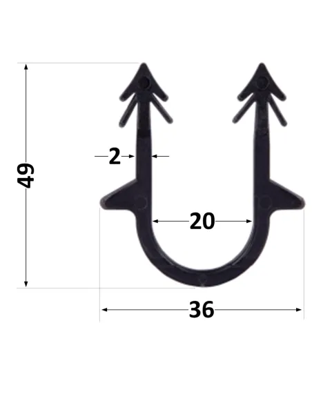 Гарпун-скоба Thermo Alliance 50 мм для кріплення труби теплої підлоги, упаковка 300 шт.