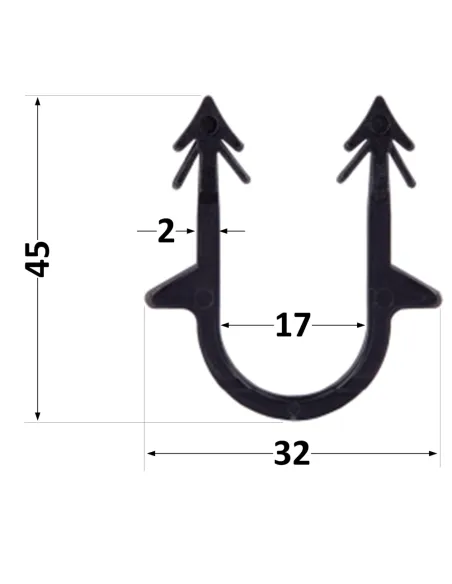 Гарпун-скоба Thermo Alliance Forte 45 мм для крепления трубы теплого пола, упаковка 250 шт