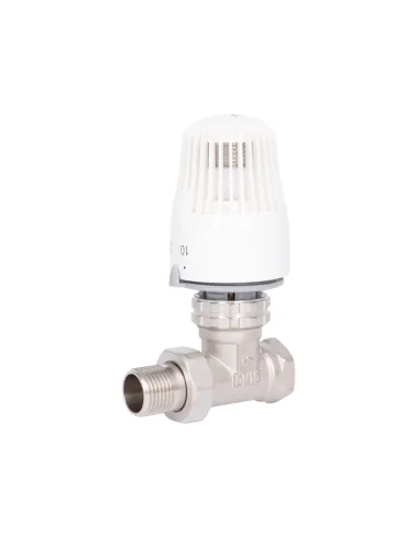 Кран термостатический угловой Thermo Alliance Standart TAS01615 с термоголовкой, для теплого пола