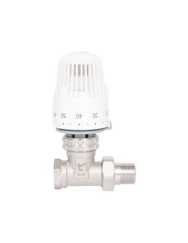 Кран термостатичний кутовий Thermo Alliance Standart TAS01615 з термоголовкою для теплої підлоги.