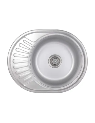 Мийка для кухні овальна Brinex 5745 BRIN5745SAT08 Satin з нержавіючої сталі