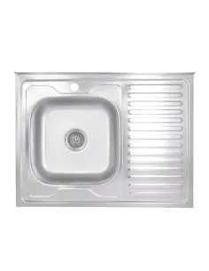 Мойка для кухни прямоугольная Brinex 6080-L BRIN6080LSAT06 Satin из нержавеющей стали