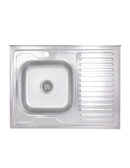 Мойка для кухни прямоугольная Brinex 6080-L BRIN6080LSAT06 Satin из нержавеющей стали