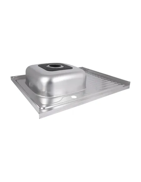 Мийка прямокутна для кухні Brinex 6080-L BRIN6080LSAT06 Satin з нержавіючої сталі
